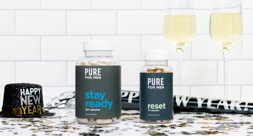 pure for Men Restez prêt Fibre pour vous aider à atteindre vos objectifs de santé et de remise en forme et vos résolutions du Nouvel An. 