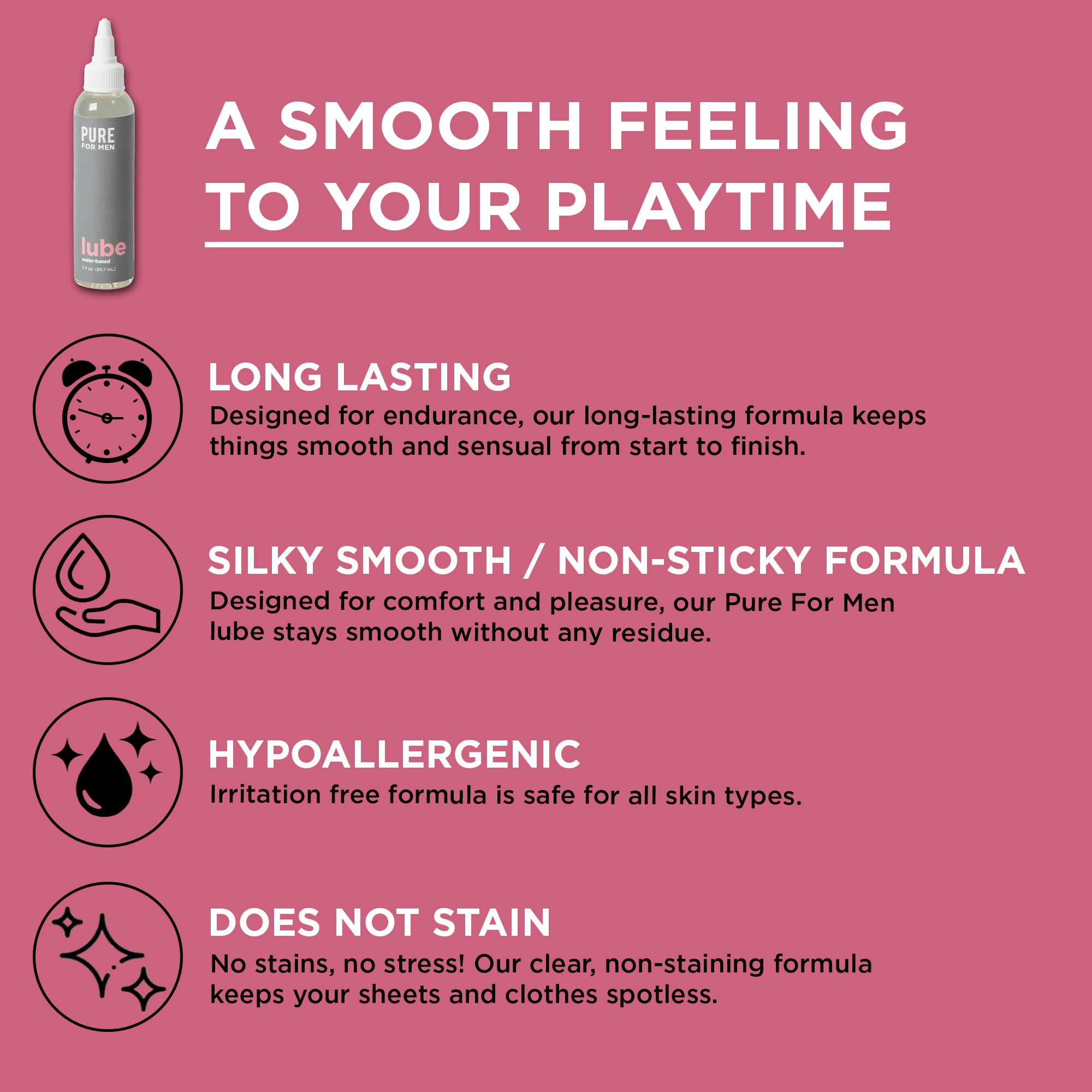 Water-Based Lube with Aloe Vera & Vitamin E | Pure for Men Water-Based Lube with Aloe Vera & Vitamin E | Pure for Men