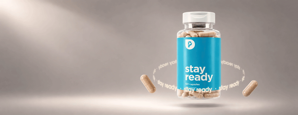 Stay Ready Fiber Capsules displayed in a clean product setting