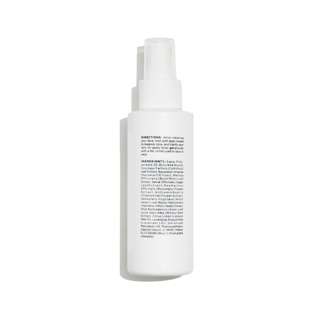 Produktetikett „Pure for Men“-Gesichtsspray