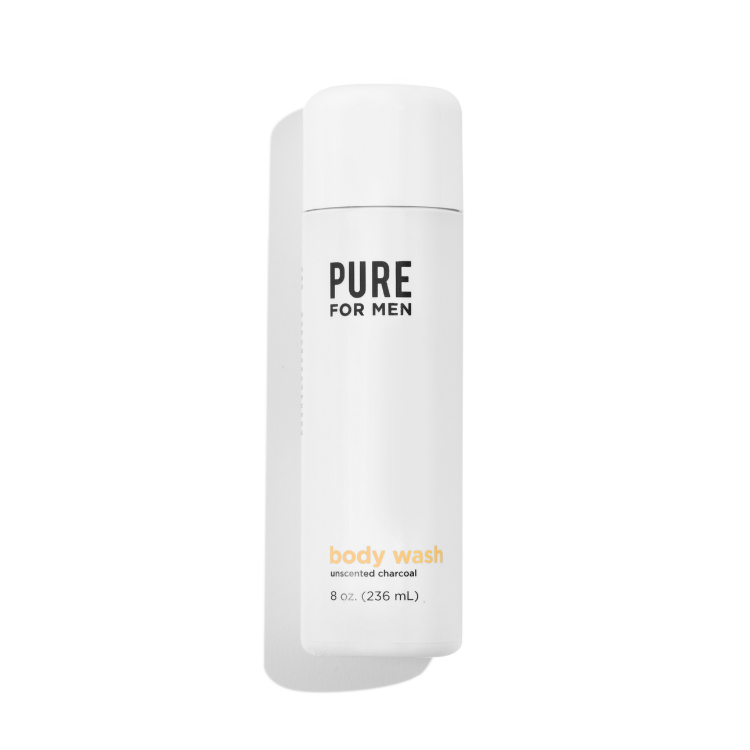 Pure for men charcoal body wash body collection front